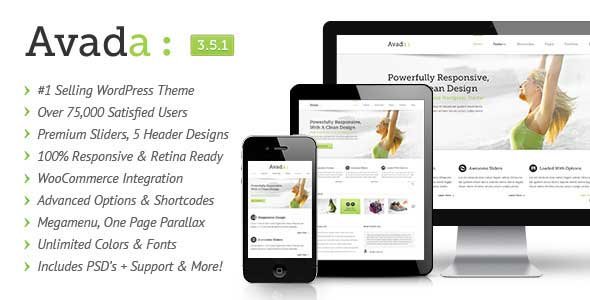 top best selling wordpress themes - avada
