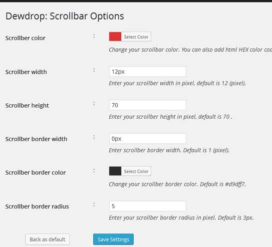 cutomizing scrollbar style in wordpress
