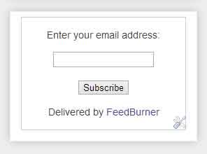 Feedburner subscribe box widget