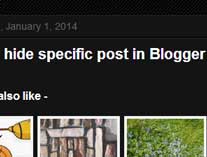 How to hide a blog post in Blogger - Hiding specific posts from homepage
