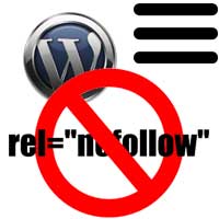 How to make wordpress menu links nofollow - add nofollow to menu item