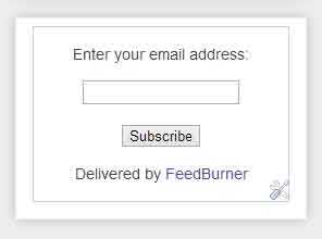 Feedburner subscribe box widget