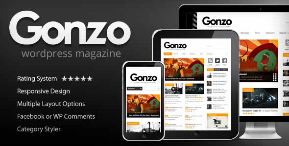 Gonzo best selling theme wordpress