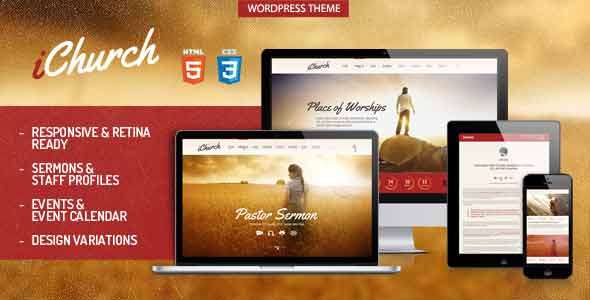 iChurch responsive retina wordpress theme