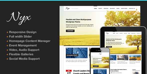 nyx responsive church theme