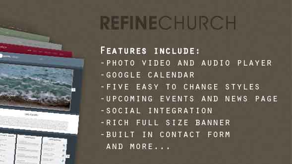 refine church template