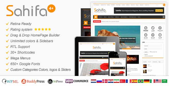 sahifa top selling blog theme