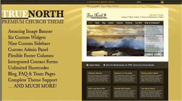 true north church theme wordpress