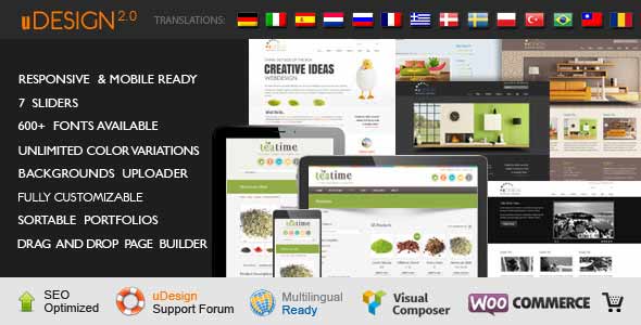 udesign top sellling wordpress theme